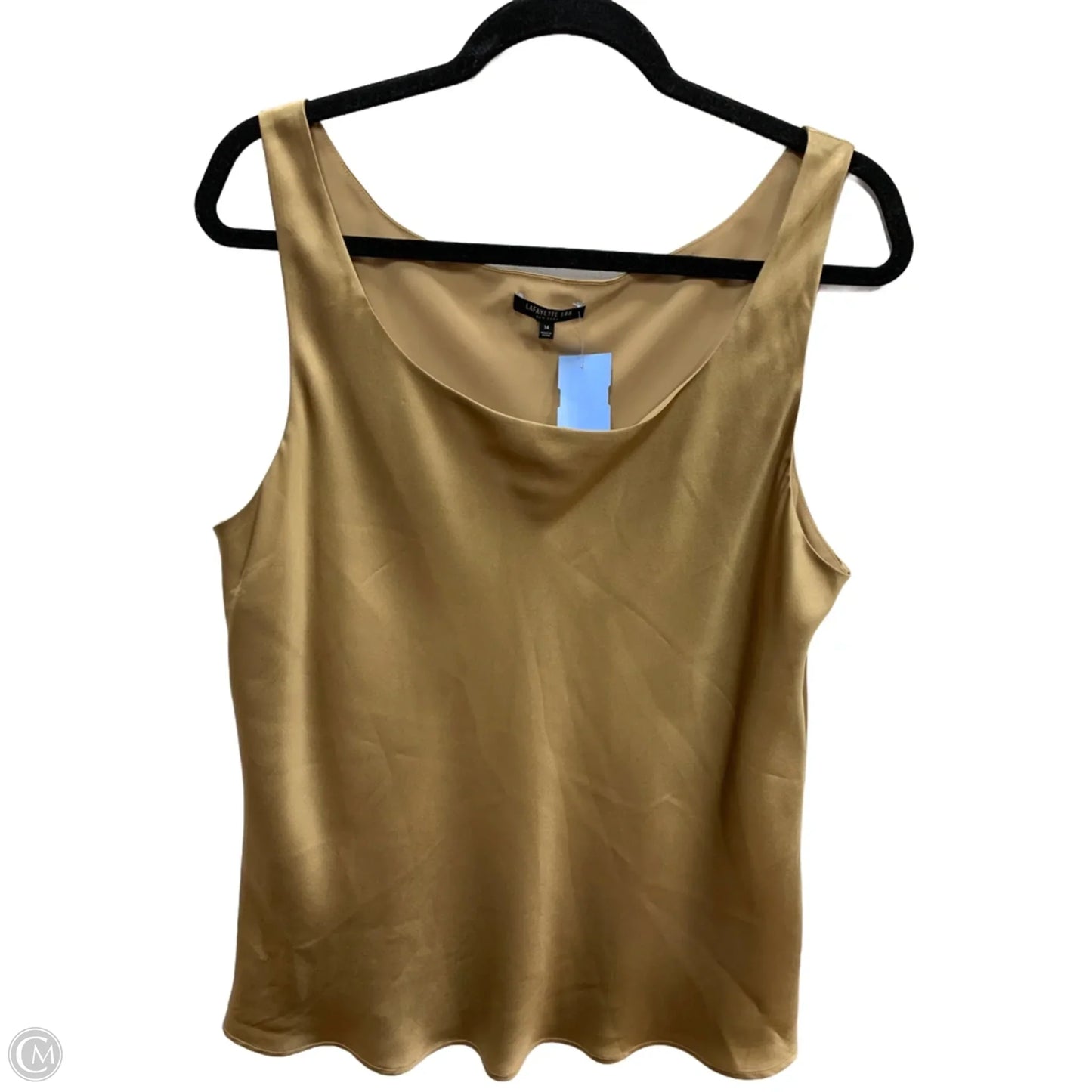 Tank Top Designer By Lafayette 148 In Gold, Size: 14