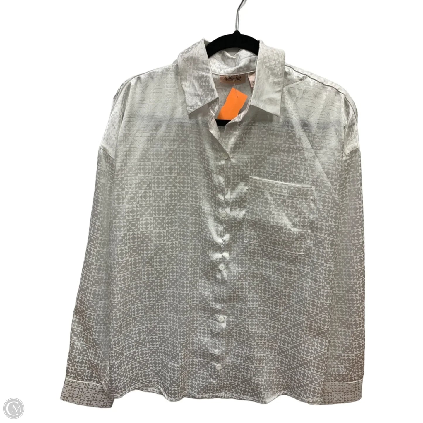 Top Long Sleeve By Willow & Root In White, Size: M