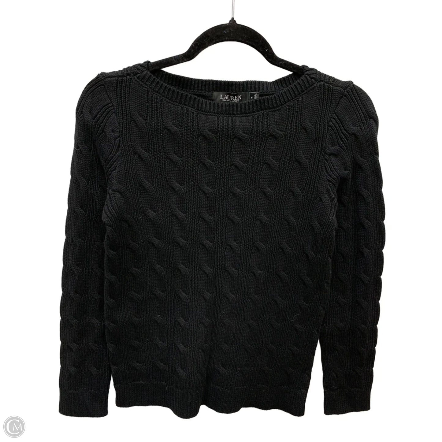 Sweater By Lauren By Ralph Lauren In Black, Size: M