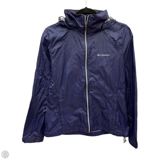 Jacket Windbreaker By Columbia In Blue, Size: M