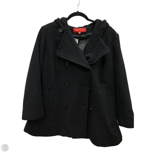 Coat Wool By Anne Klein In Black, Size: 1x