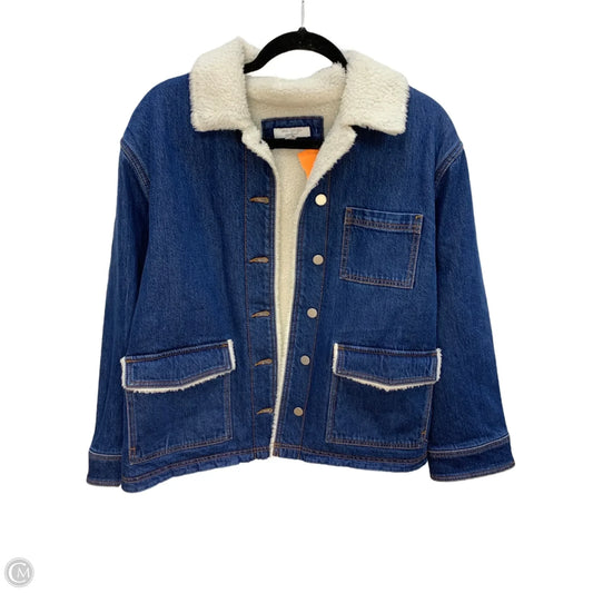 Jacket Denim By Ann Taylor In Blue Denim, Size: Xs