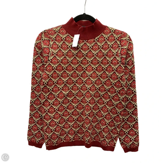 Sweater By Ann Taylor In Gold & Red, Size: Sp
