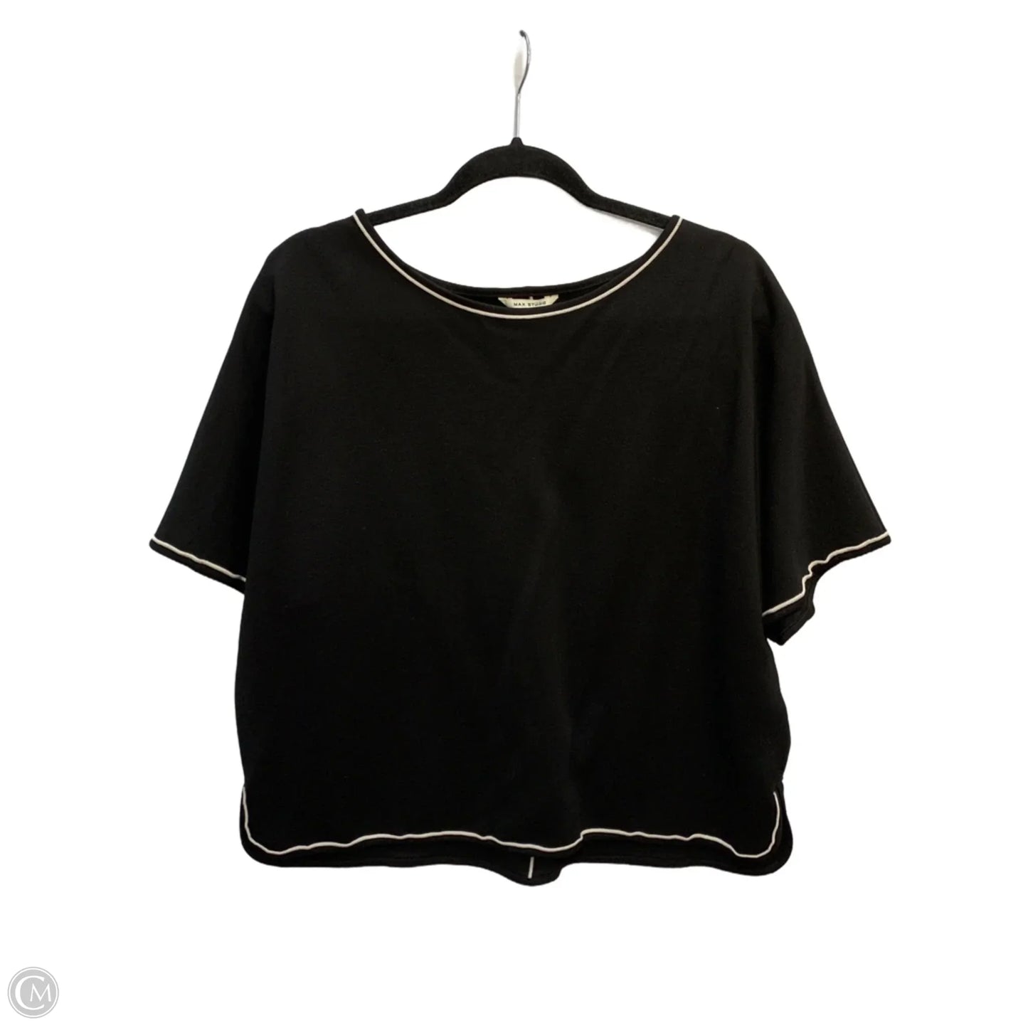 Top Short Sleeve By Max Studio In Black, Size: Xl