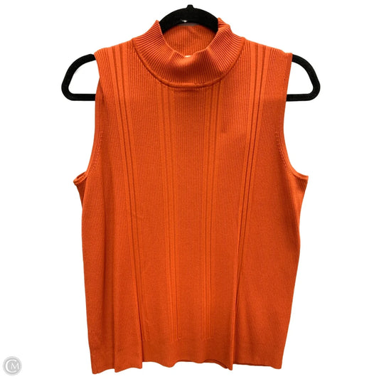 Vest Sweater By Dressbarn In Orange, Size: 18