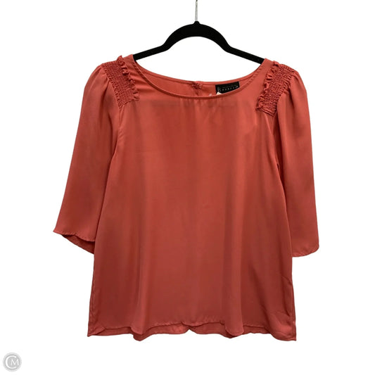 Blouse Short Sleeve By Bobeau In Pink, Size: S