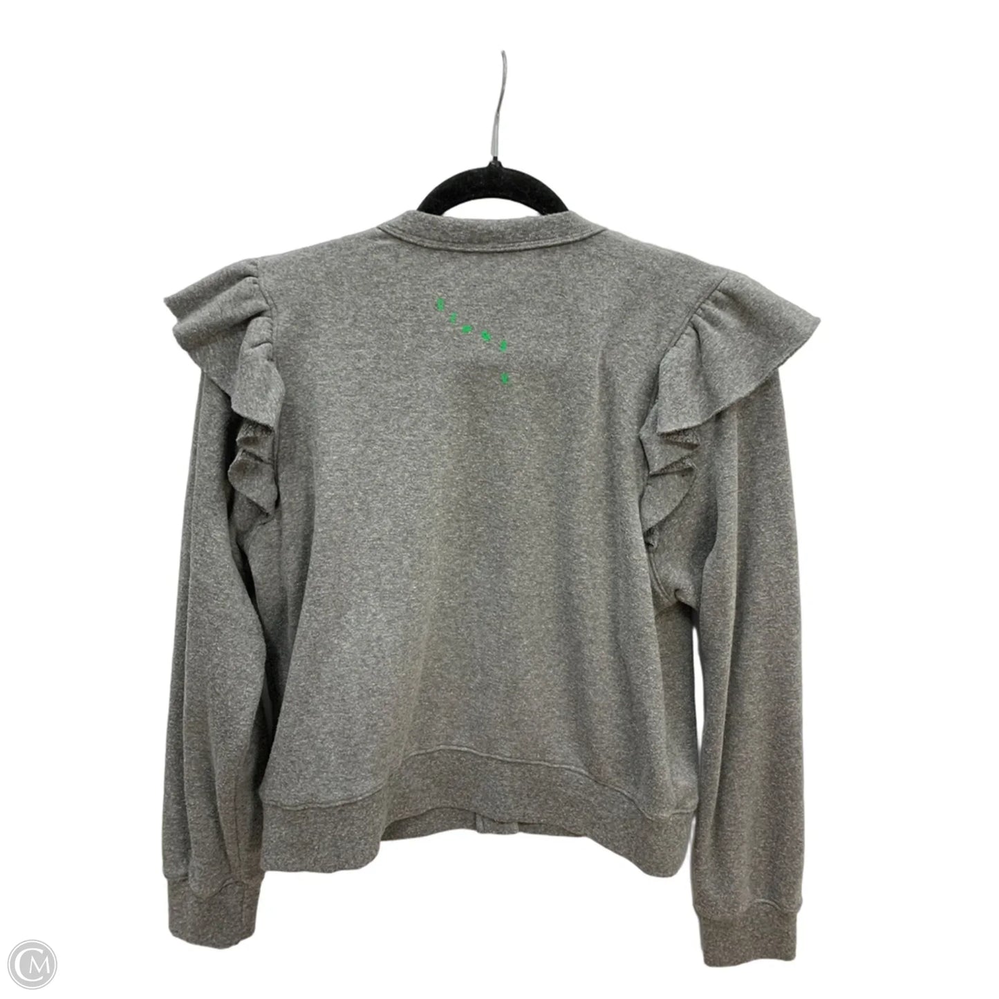 Jacket Shirt By Clare V. In Grey, Size: S