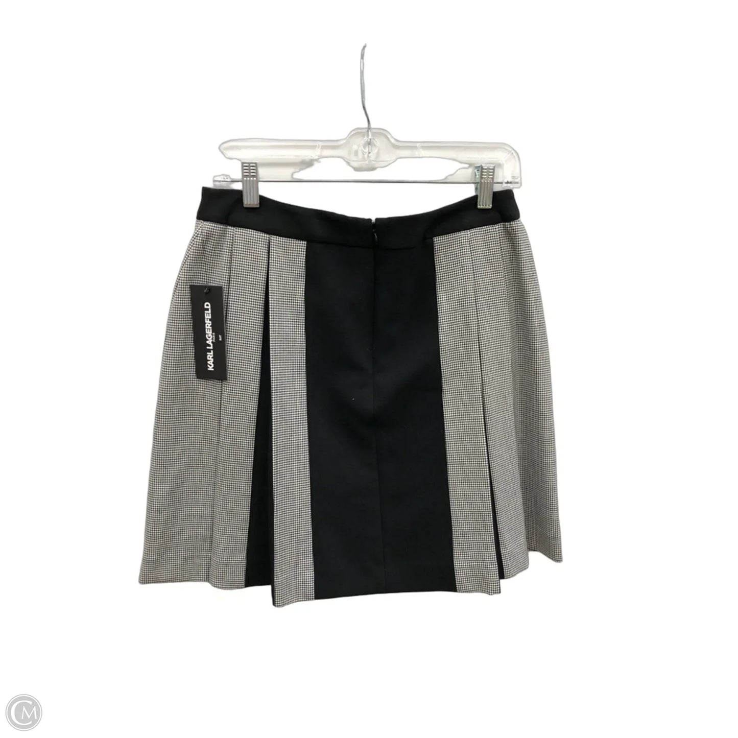 Skirt Designer By Karl Lagerfeld In Black & Grey, Size: 6
