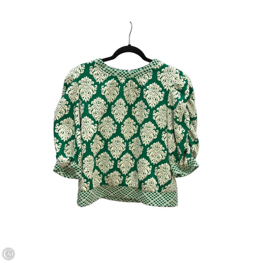 Blouse Short Sleeve By Voy In Green, Size: L