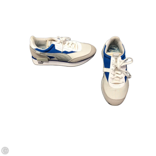 Shoes Athletic By Puma In Blue & White, Size: 9