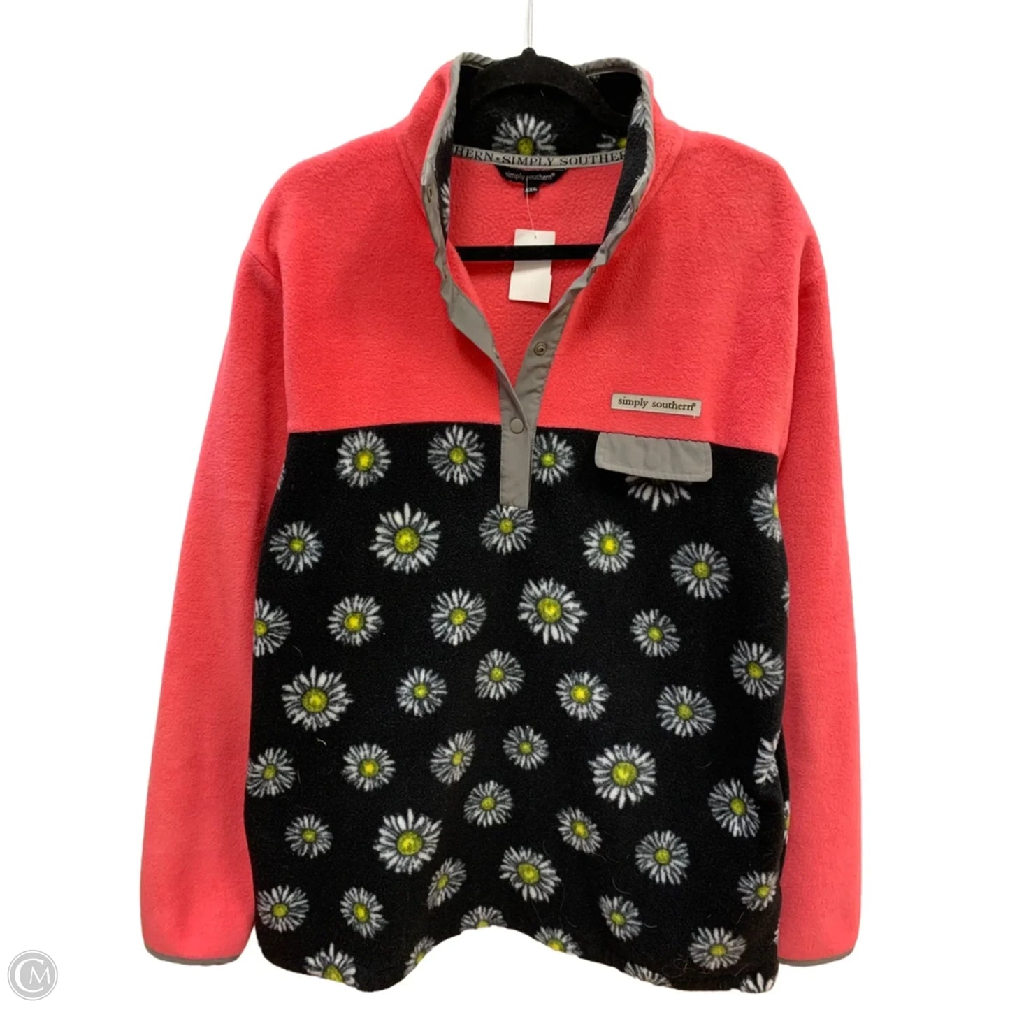 Sweatshirt Collar By Simply Southern In Pink, Size: Xxl