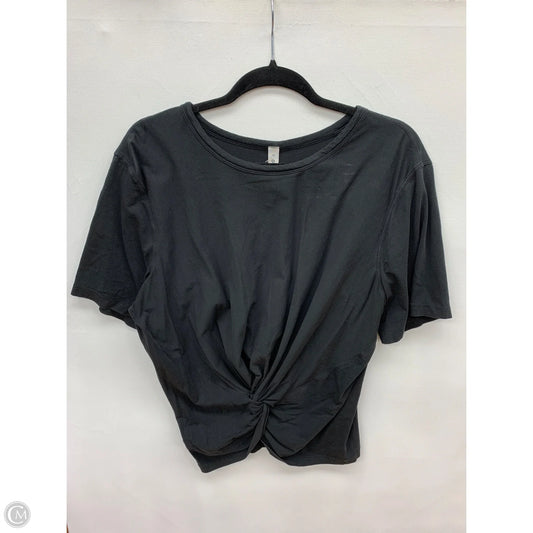 Athletic Top Short Sleeve By Lululemon In Black, Size: 14
