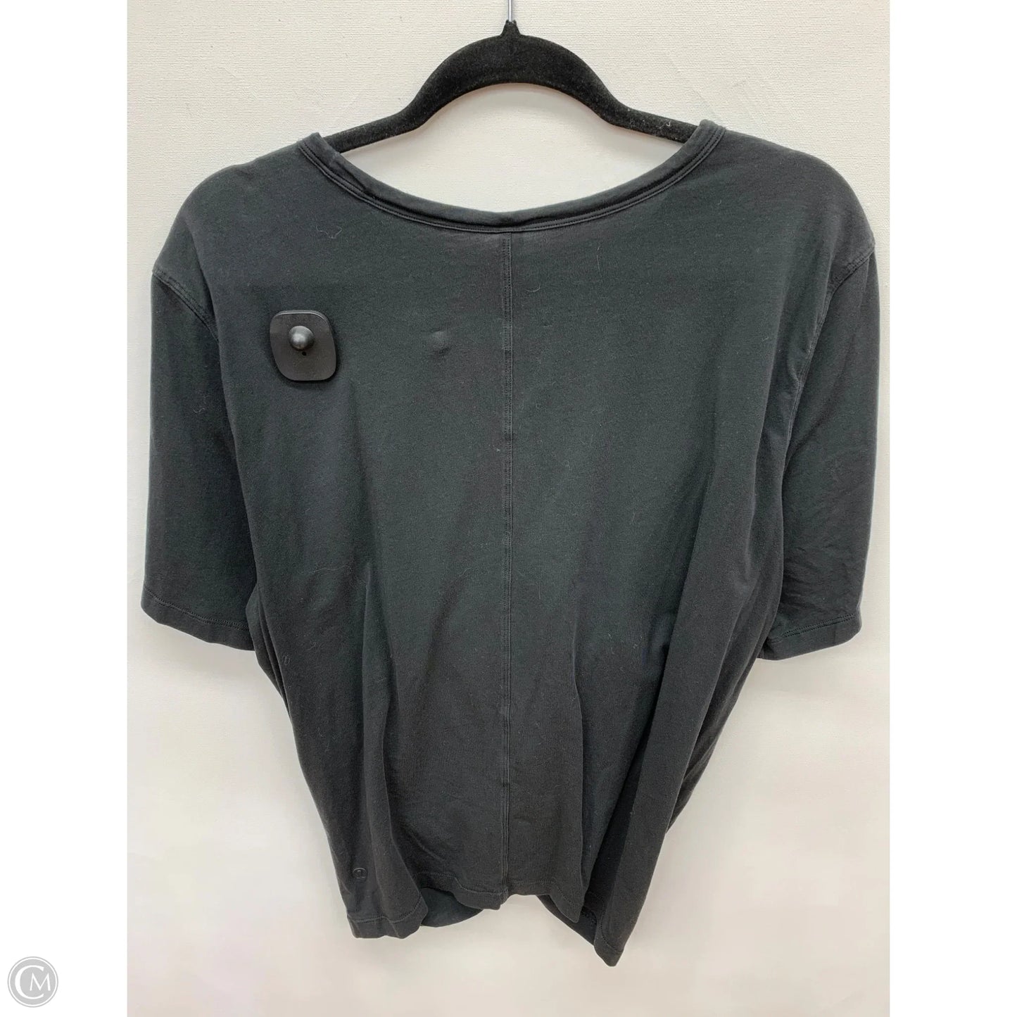 Athletic Top Short Sleeve By Lululemon In Black, Size: 14