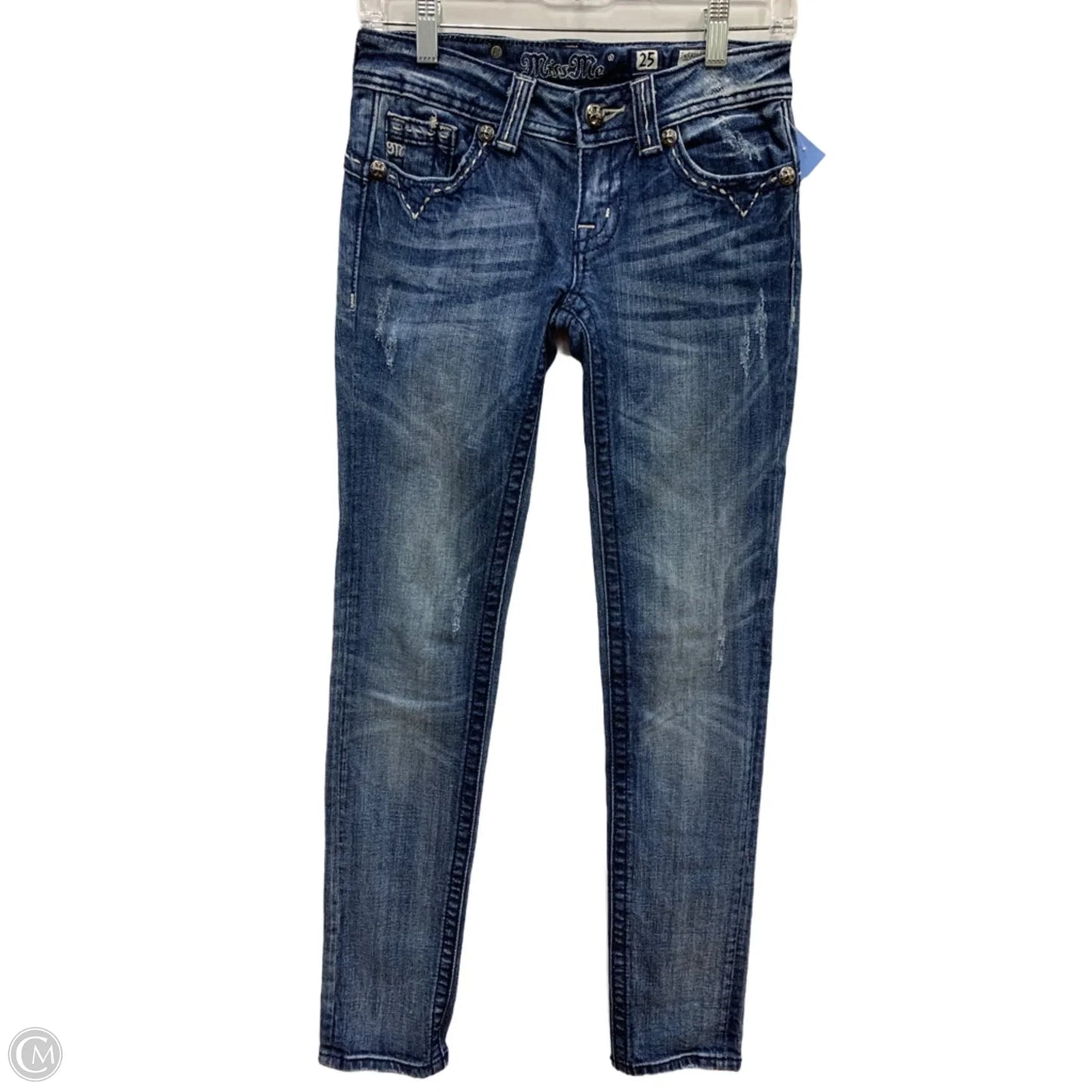 Jeans Skinny By Miss Me In Blue Denim, Size: 0