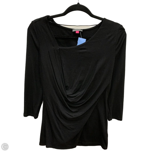 Top Long Sleeve By Vince Camuto In Black, Size: S