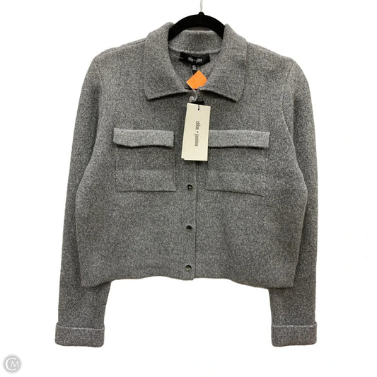 Jacket Shirt By Clothes Mentor In Grey, Size: S
