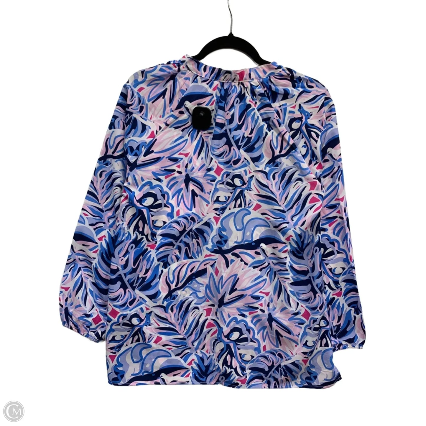 Top Long Sleeve By Simply Southern In Blue & Pink, Size: M