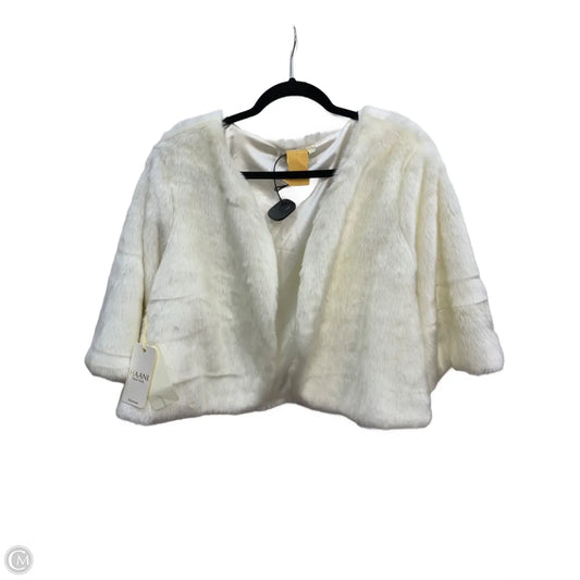Coat Faux Fur & Sherpa By Haani In Cream, Size: 2x