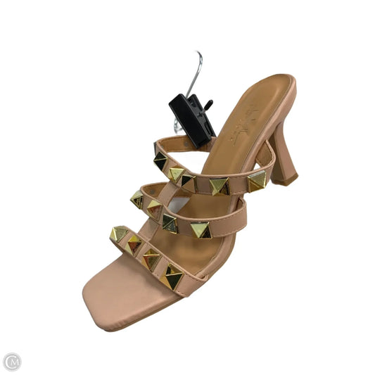 Shoes Heels Kitten By Nicole Miller In Tan, Size: 9.5