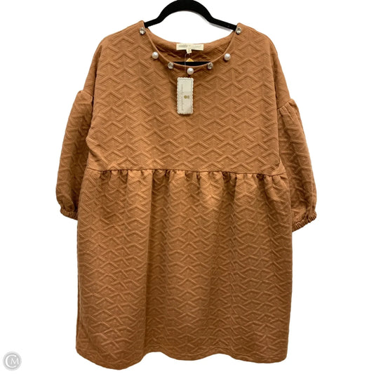 Dress Casual Short By Simply Southern In Tan, Size: M