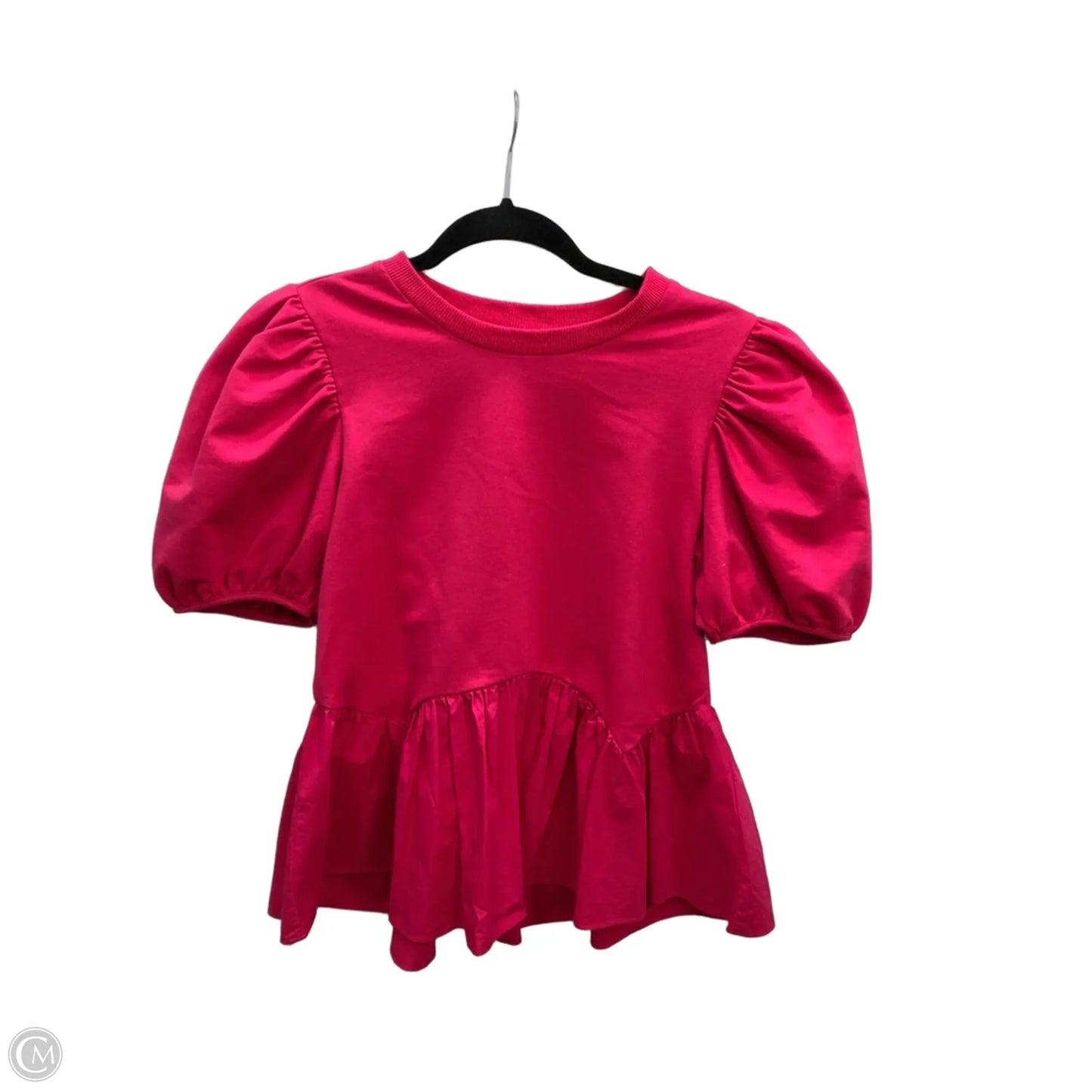 Blouse Short Sleeve By Entro In Pink, Size: S