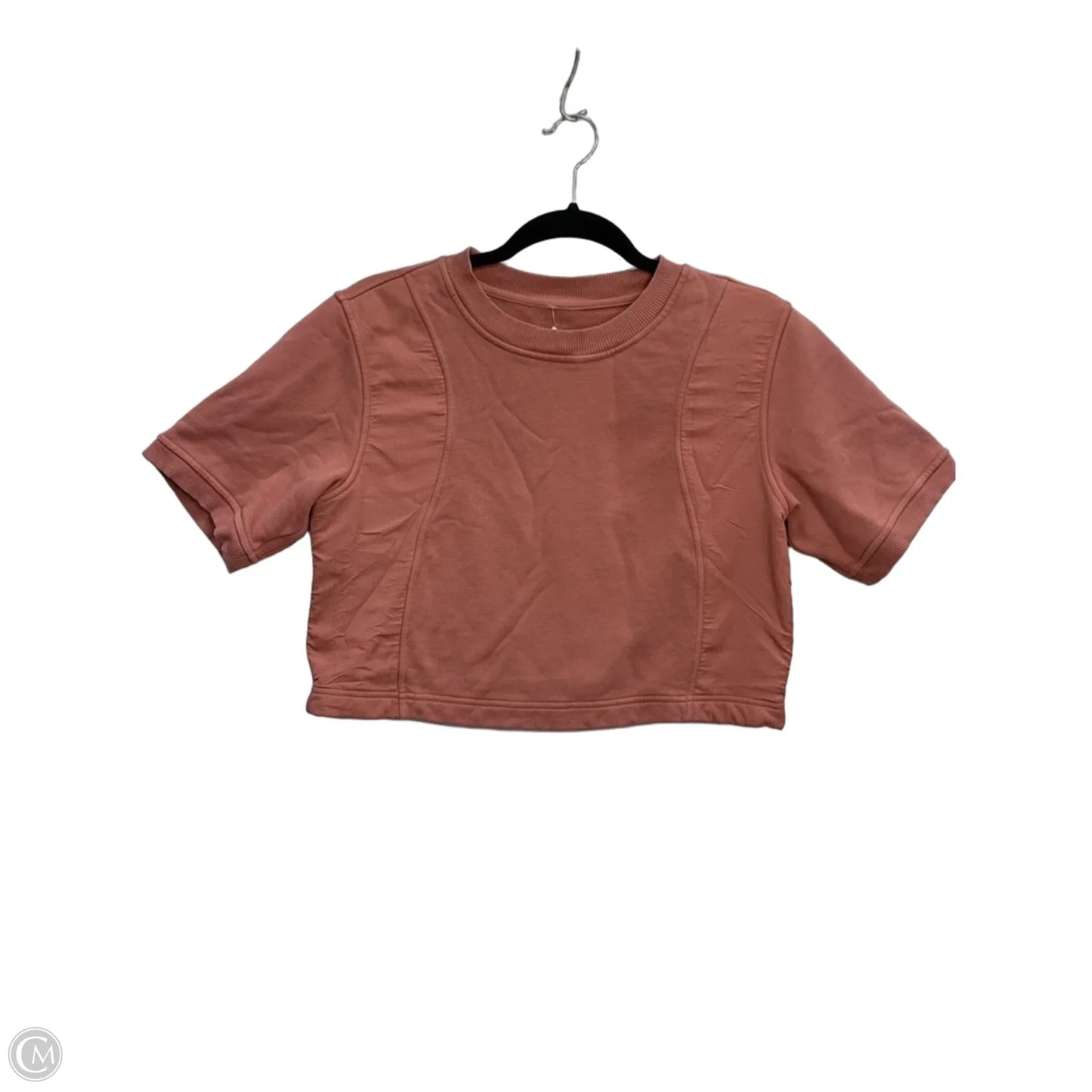 Athletic Top Short Sleeve By Lululemon In Pink, Size: 8