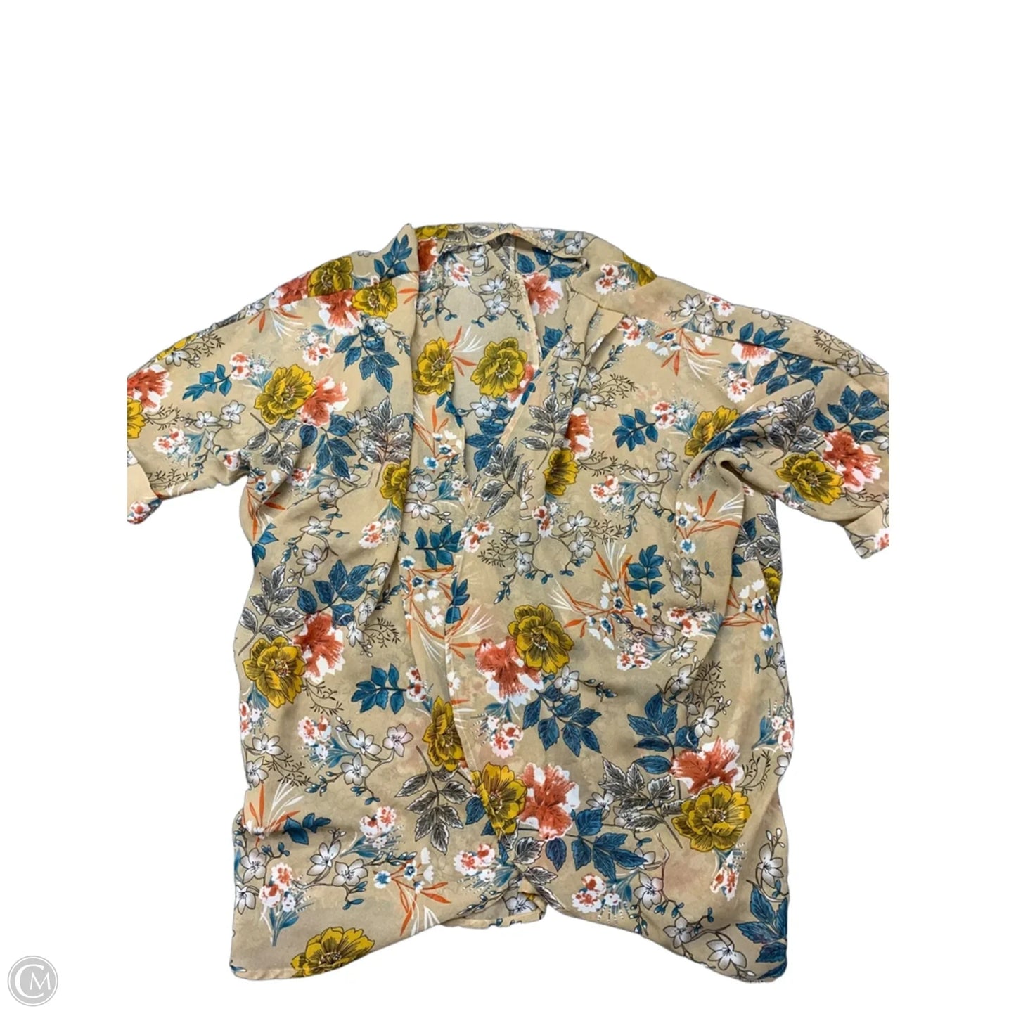 Kimono By Clothes Mentor In Tan, Size: S