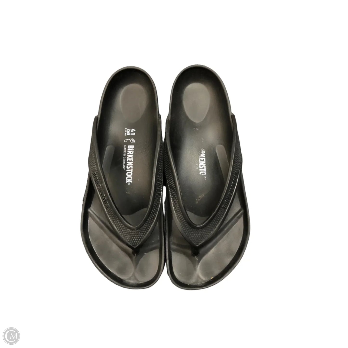 Sandals Flip Flops By Birkenstock In Black, Size: 10