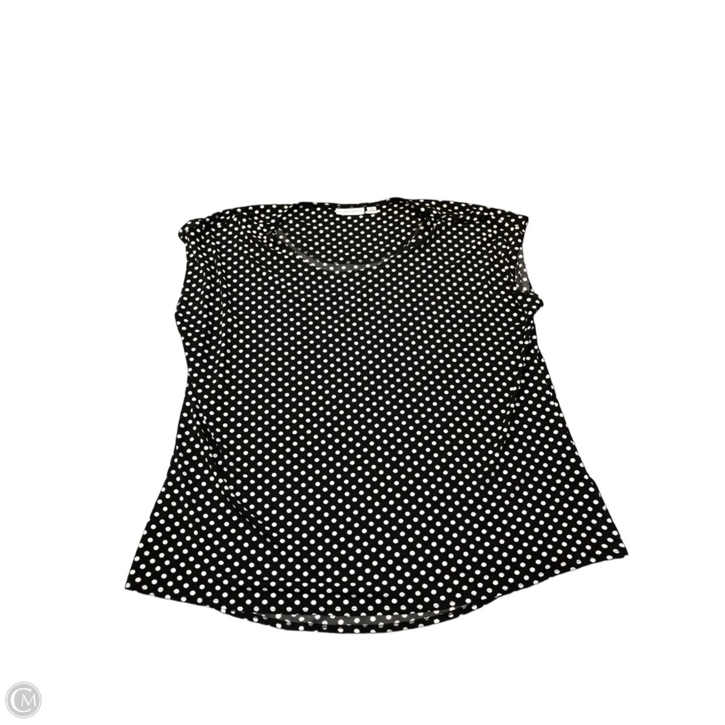 Top Short Sleeve By Susan Graver In Black & White, Size: 1x