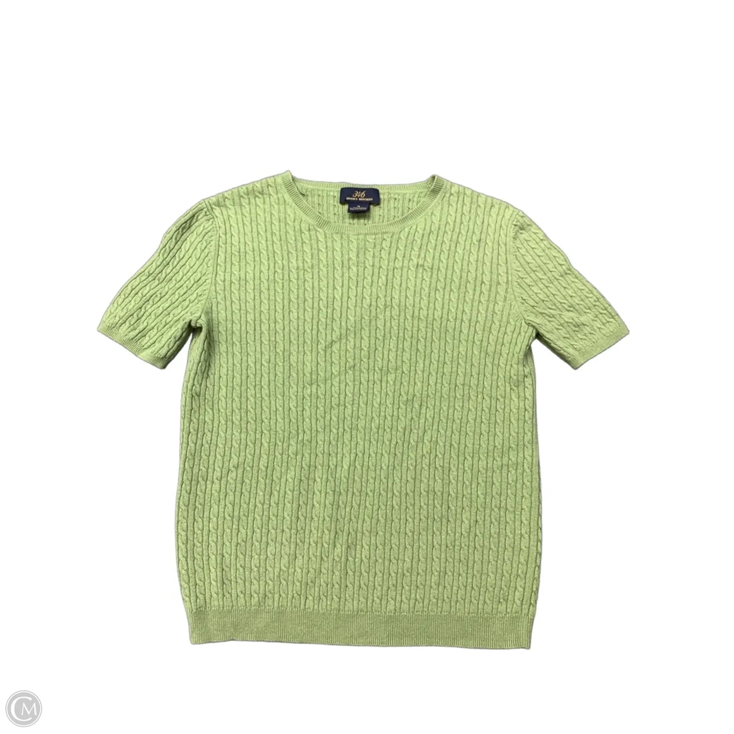 Sweater Short Sleeve By Brooks Brothers In Green, Size: M