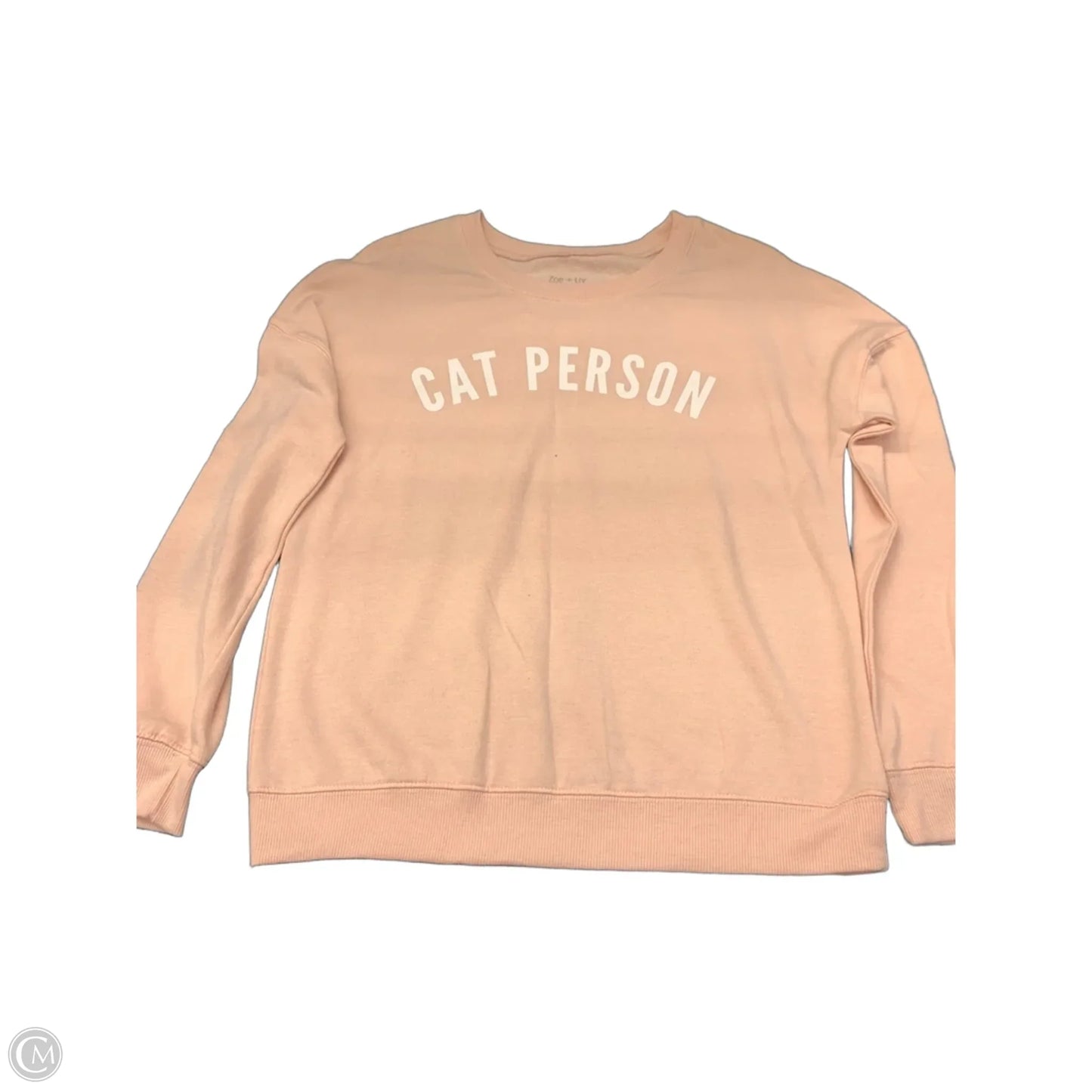 Sweatshirt Collar By Zoe And Liv In Pink, Size: M