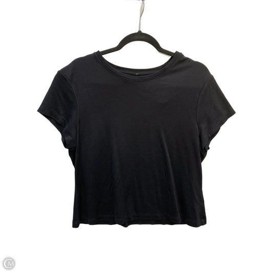 Top Short Sleeve By Adrienne Vittadini In Black, Size: Xl