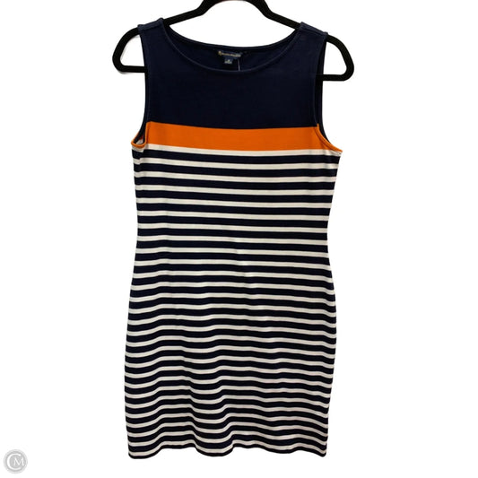 Dress Casual Midi By Brooks Brothers In Striped Pattern, Size: M