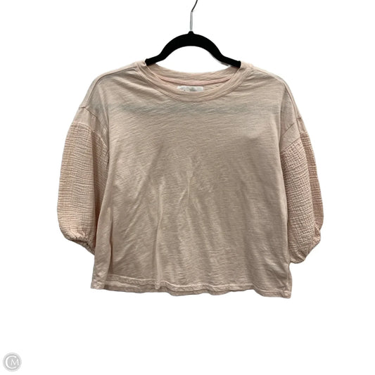 Top Short Sleeve Basic By Velvet In Pink, Size: Xs