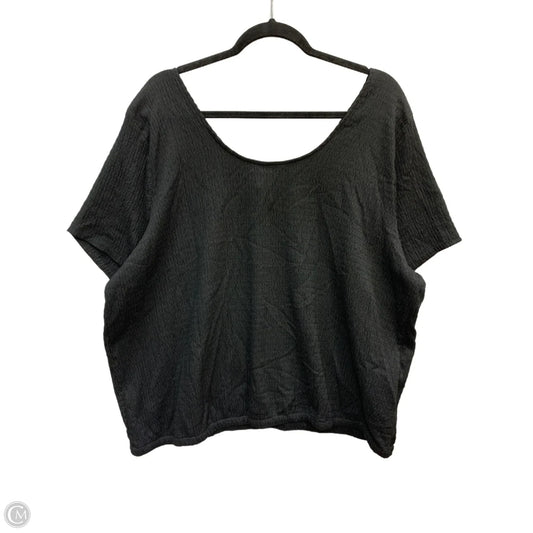 Top Short Sleeve By Bar Iii In Black, Size: 3x