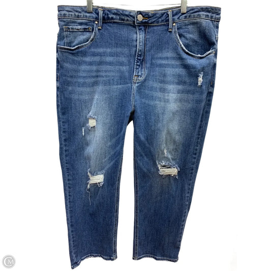 Jeans Flared By Risen In Blue Denim, Size: 3x