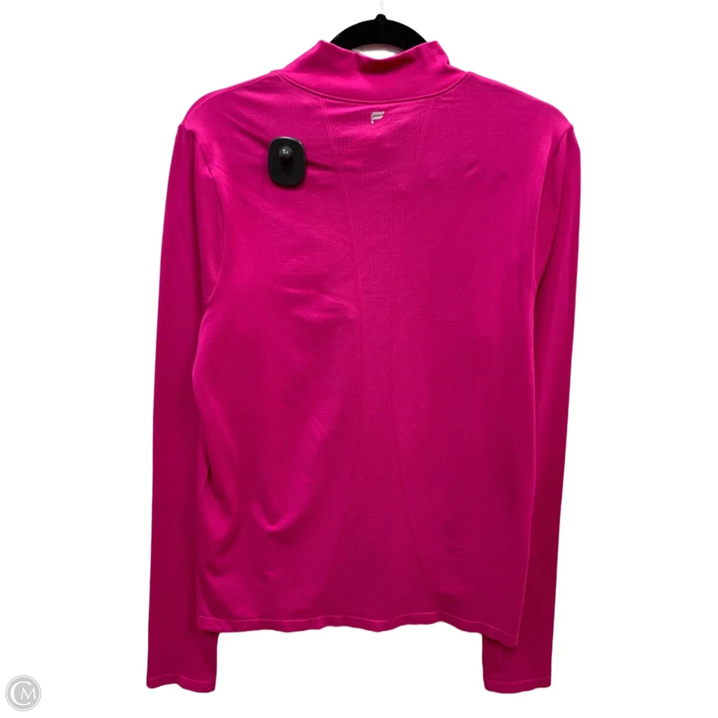 Athletic Top Long Sleeve Collar By Fabletics In Pink, Size: Xl
