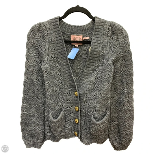 Sweater Cardigan By Juicy Couture In Grey, Size: S