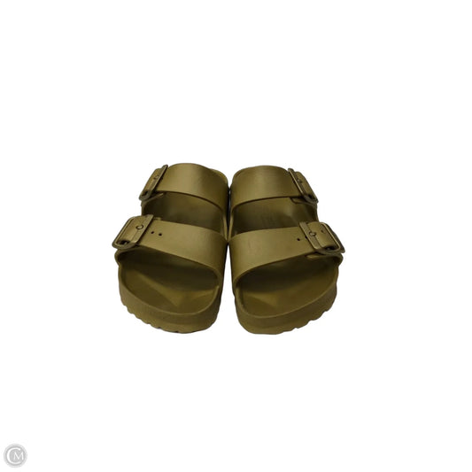 Sandals Flats By Birkenstock In Gold, Size: 7.5