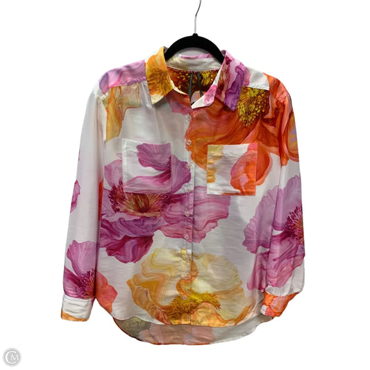 Top Long Sleeve By Anthropologie In Multi-colored, Size: S