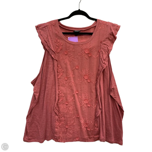 Top Sleeveless By Torrid In Pink, Size: 28