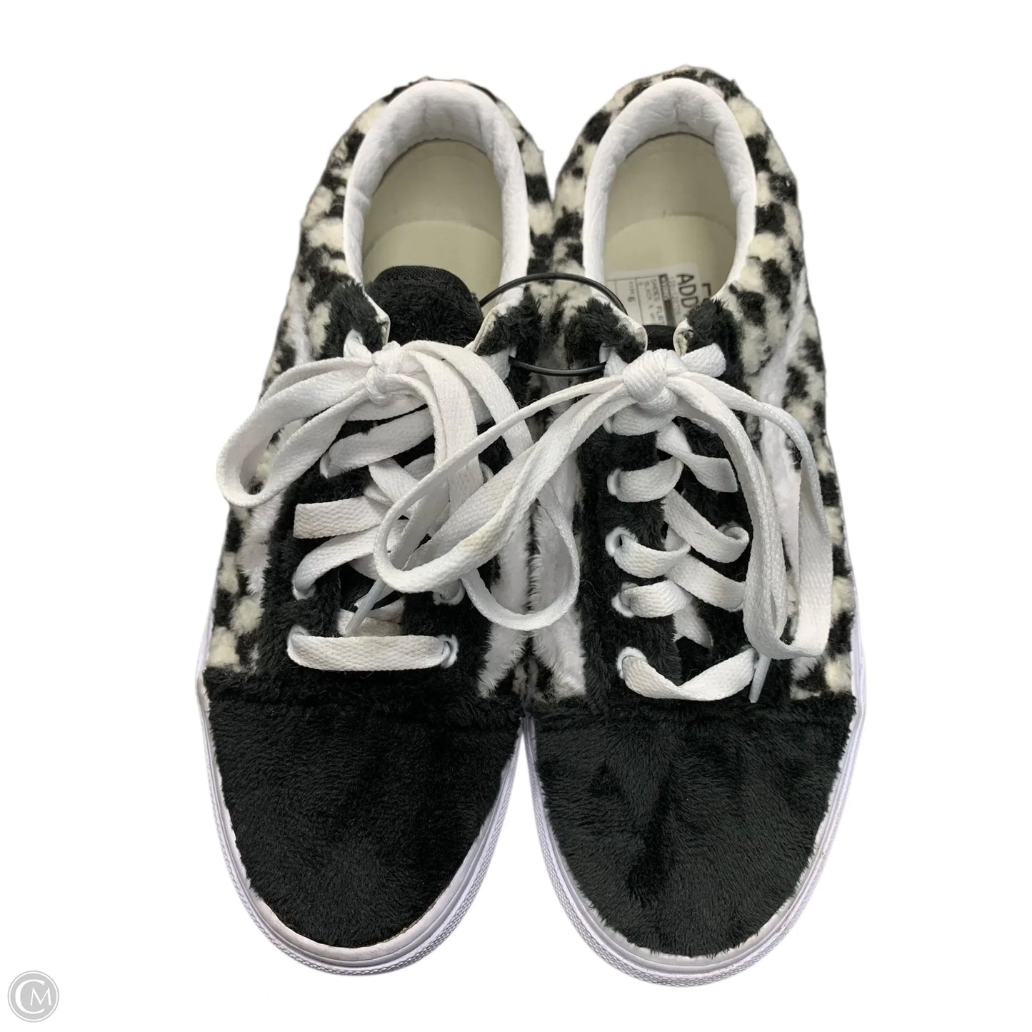 Shoes Flats By Vans In Black & White, Size: 6