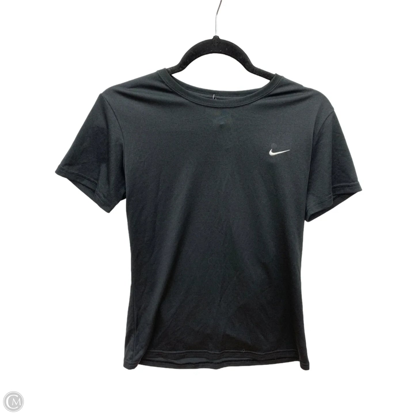 Athletic Top Short Sleeve By Nike In Black, Size: M