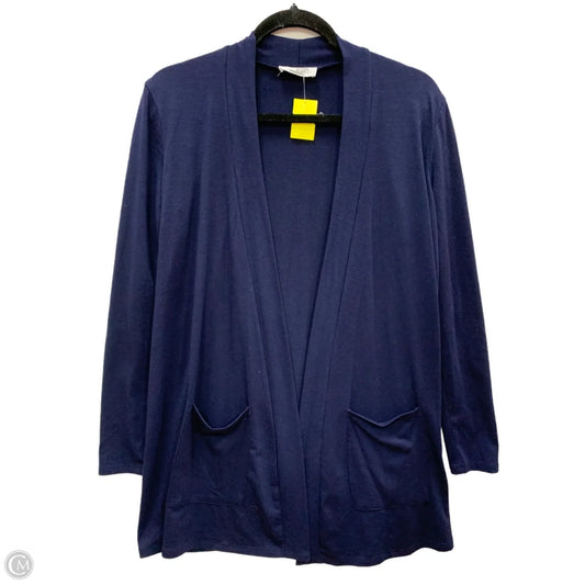 Sweater Cardigan By Zenana In Blue, Size: S