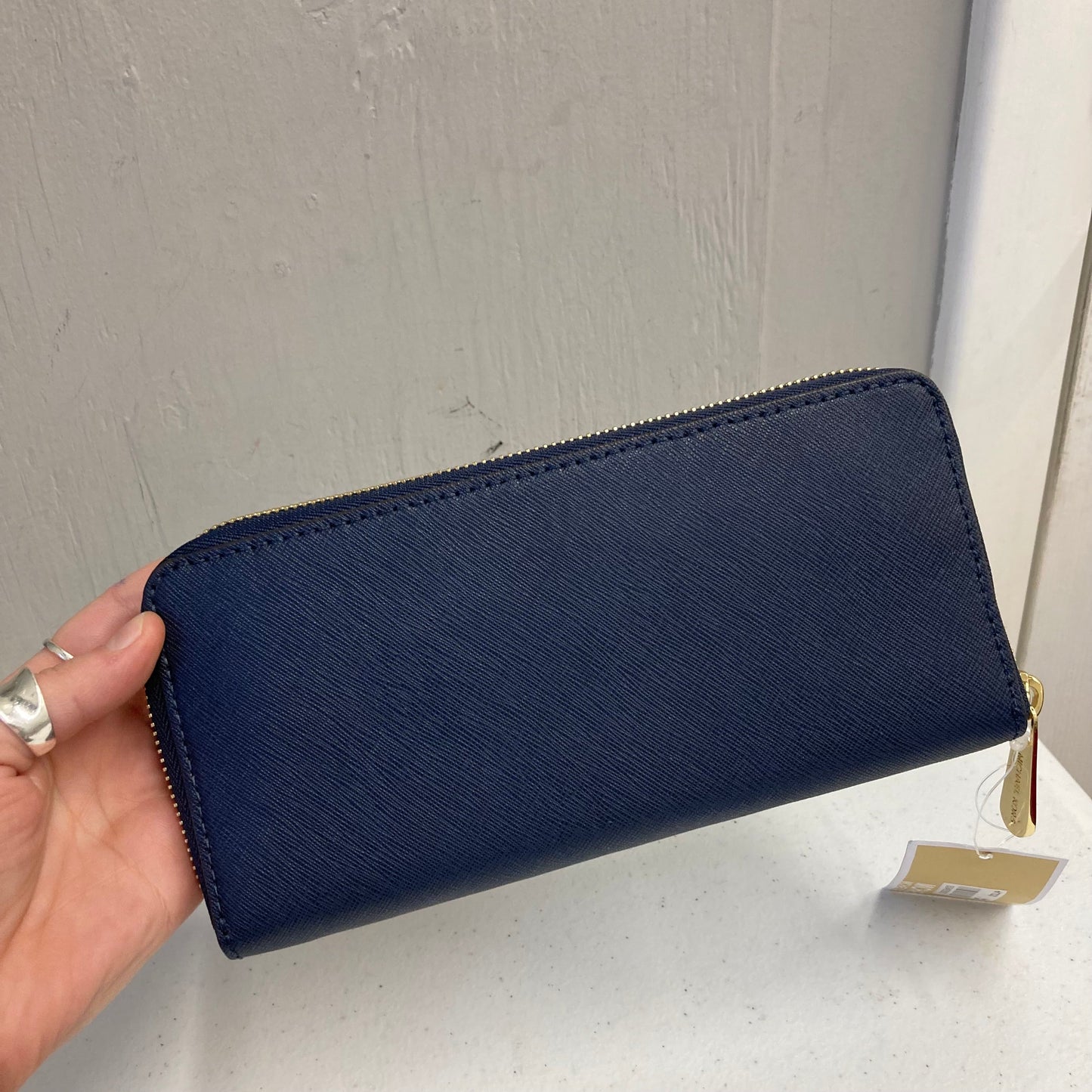 Wallet Designer By Michael Kors In Navy, Size:Large