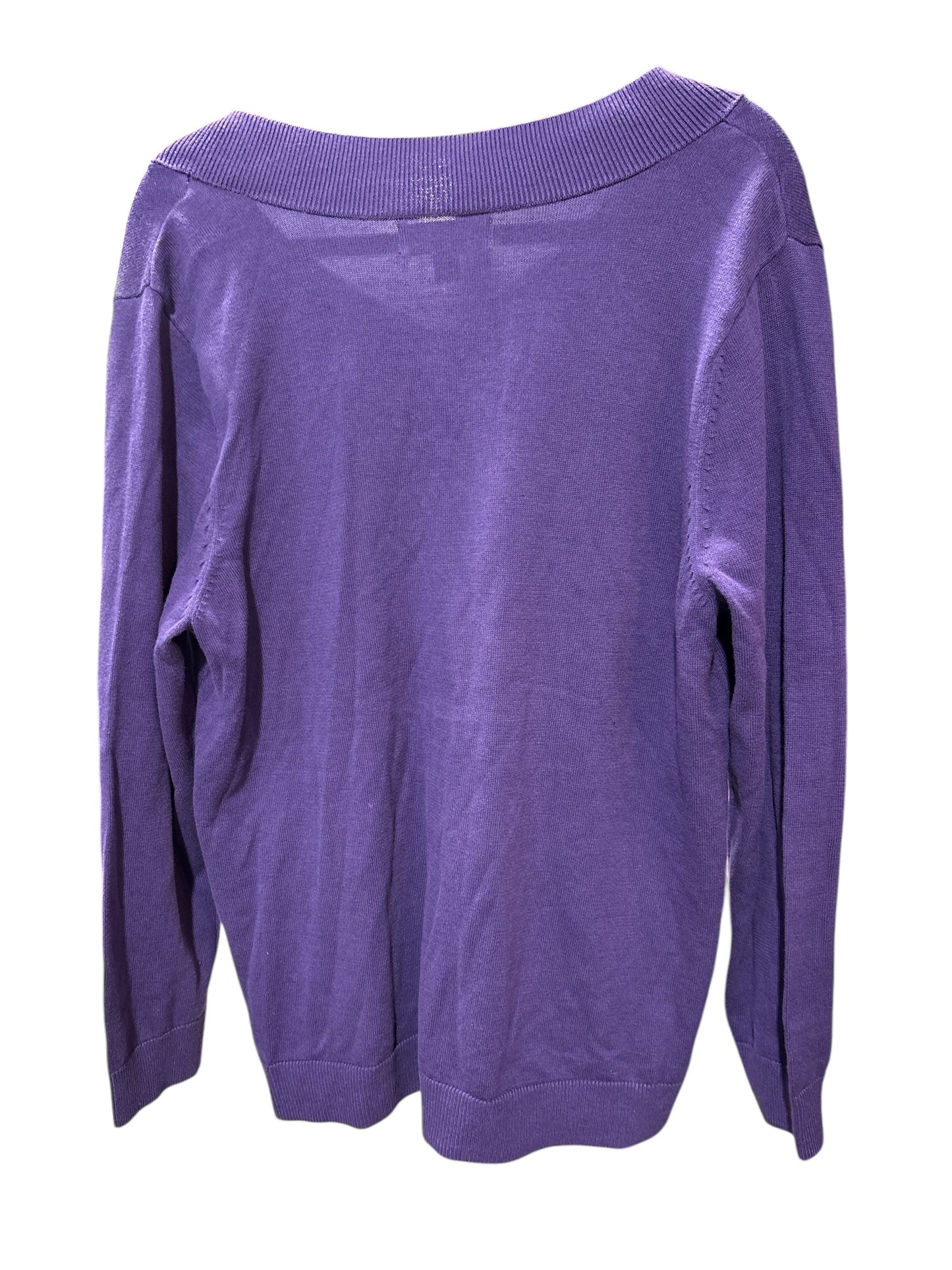 Top Long Sleeve By Karen Scott In Purple, Size: Xl