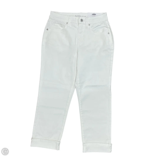Jeans Cropped By Style And Company In White Denim, Size: 2