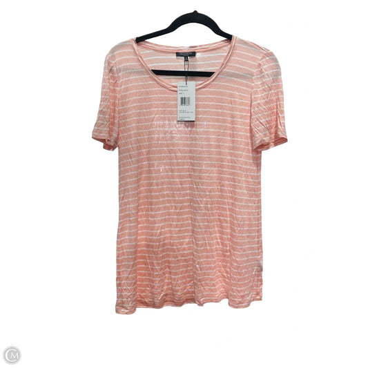 Top Short Sleeve Designer By Lafayette 148 In Striped Pattern, Size: S