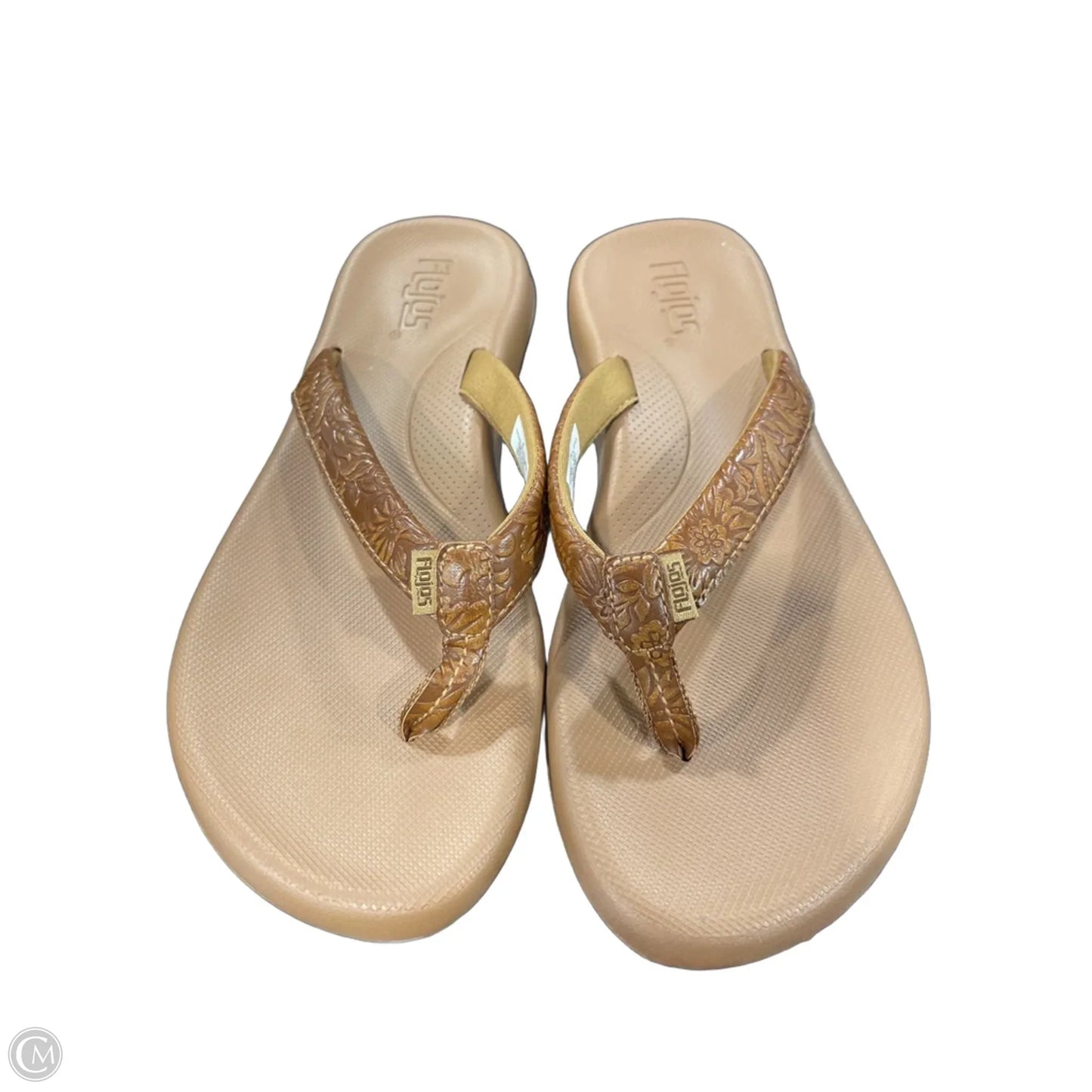 Sandals Flip Flops By Clothes Mentor In Brown, Size: 8