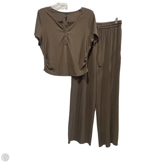 Pants Set 2pc By Prettygarden In Brown, Size: L